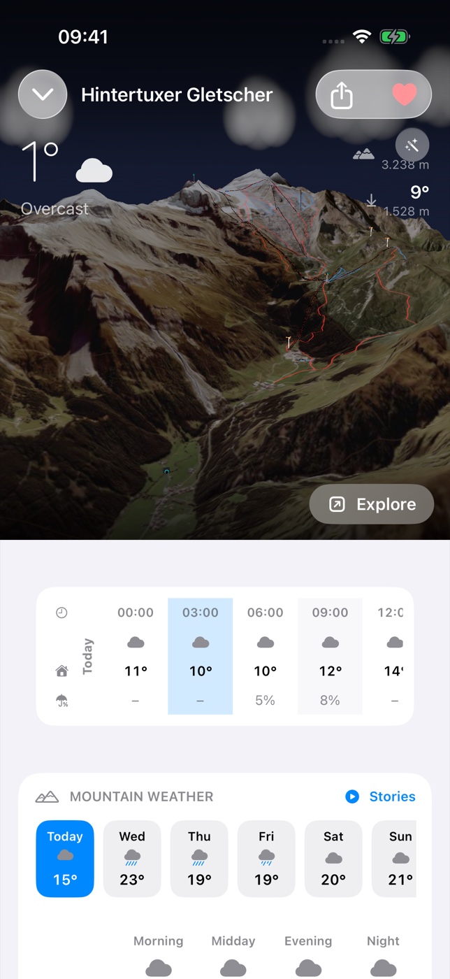 First Chair resort page: Hintertuxer Gletscher