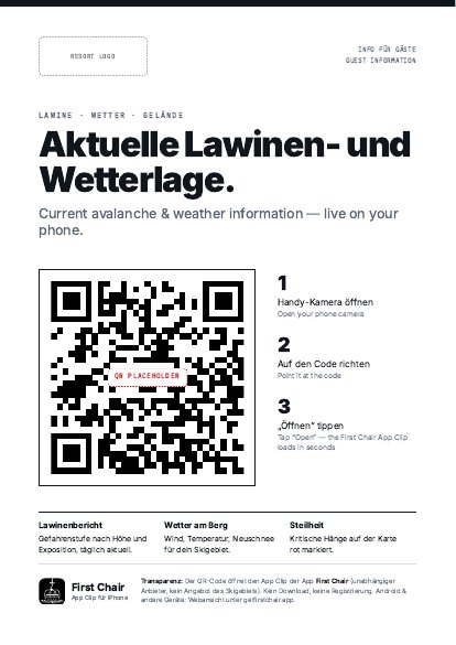 Preview of desk sheet variant B · Swiss Notice