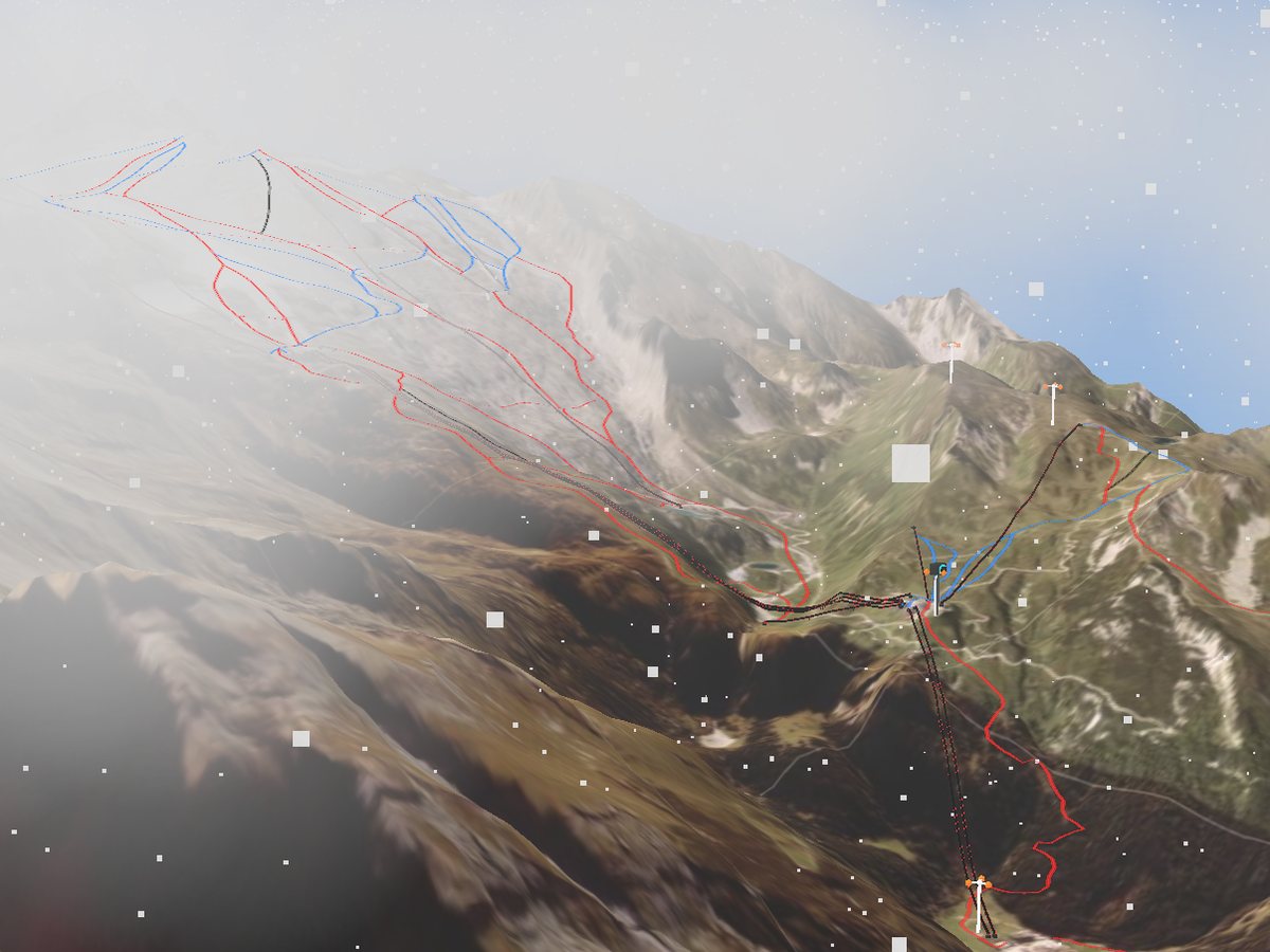 3D terrain render of Hintertuxer Gletscher