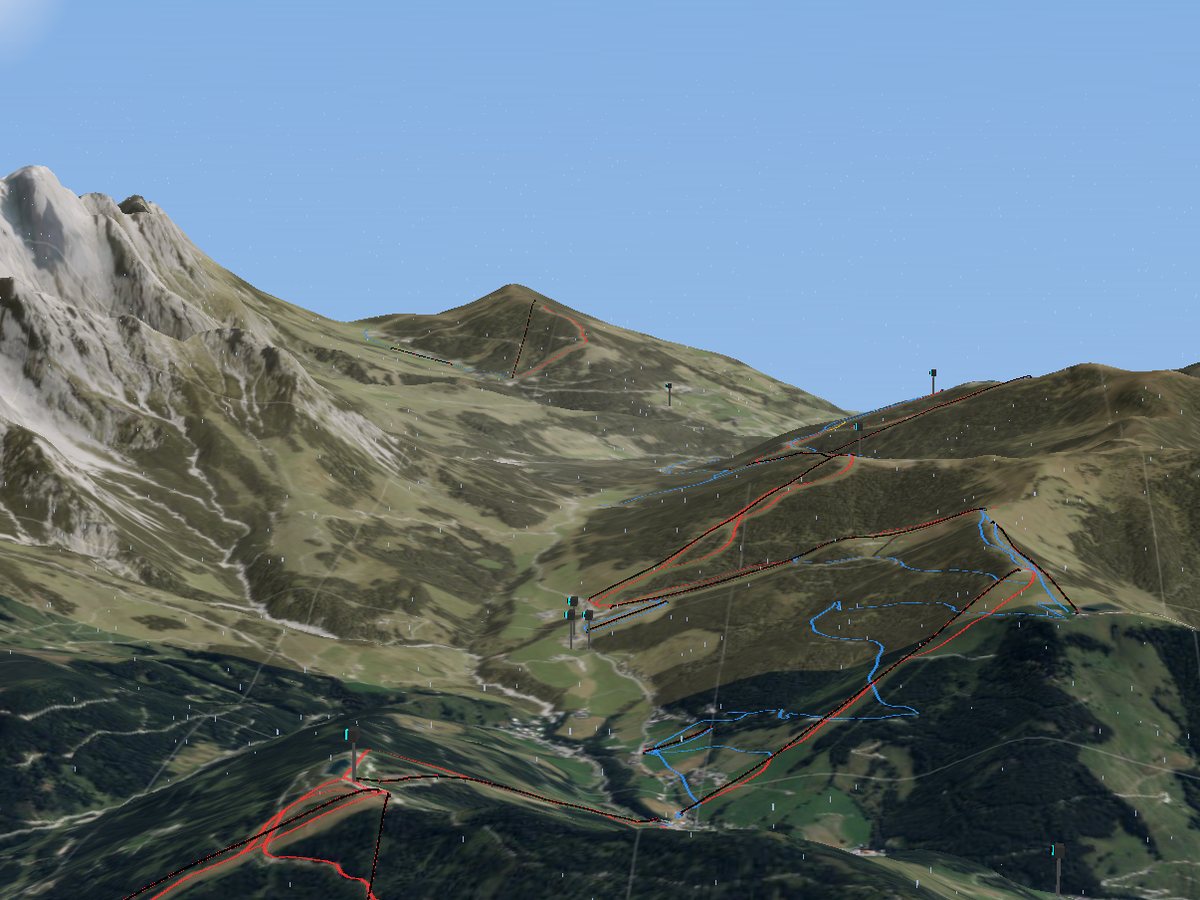 3D terrain render of Hochkönig