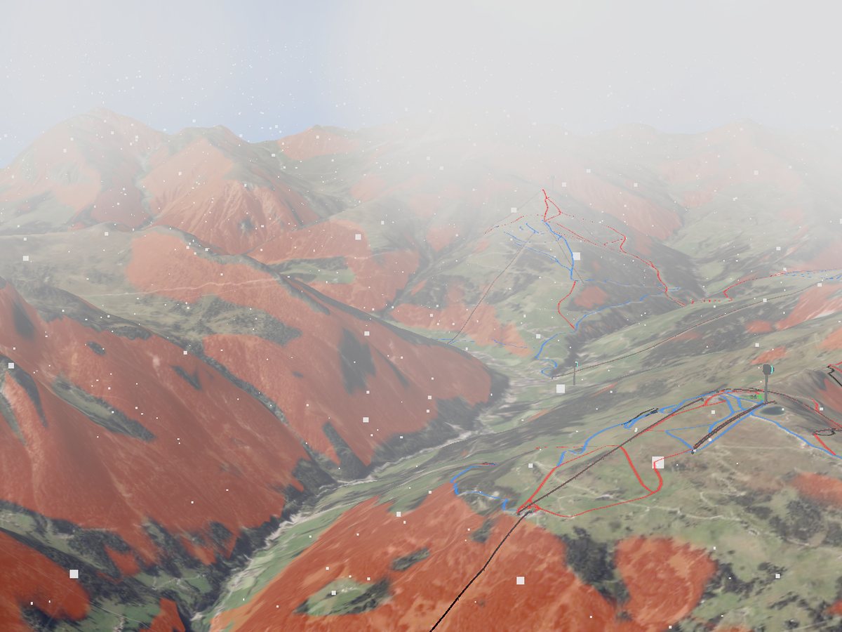 3D terrain render of Mayrhofen Hippach