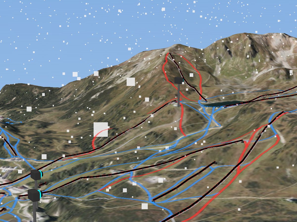 3D terrain render of Obertauern