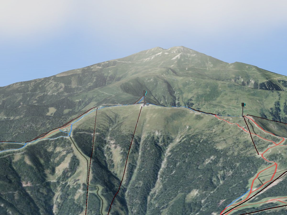 3D terrain render of Schmittenhöhe Zell am See
