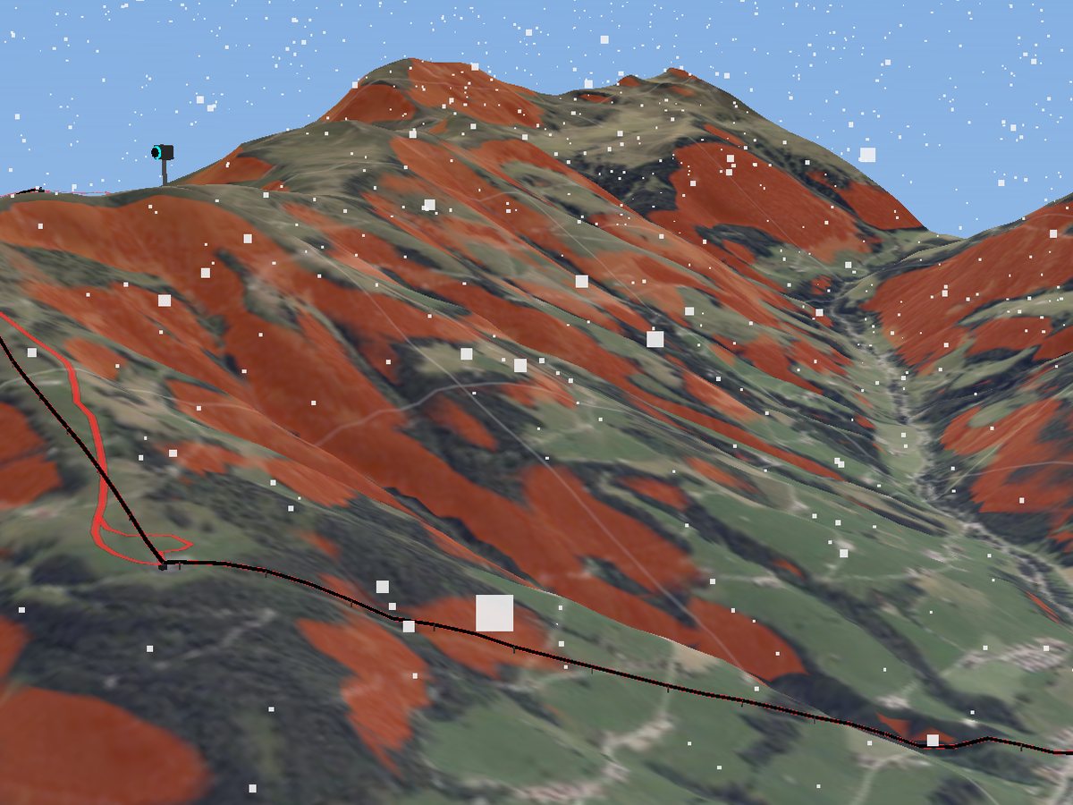 3D terrain render of Ski Juwel Alpbachtal-Wildschönau
