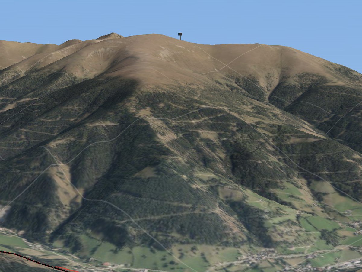 3D terrain render of Skigebiet Bad Kleinkirchheim