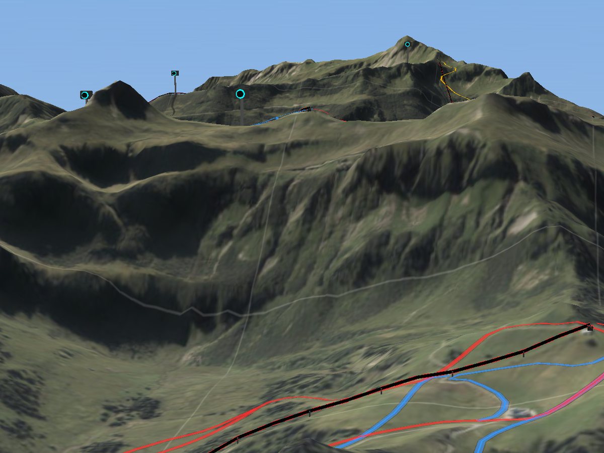 3D terrain render of Skigebiet Damüls-Mellau