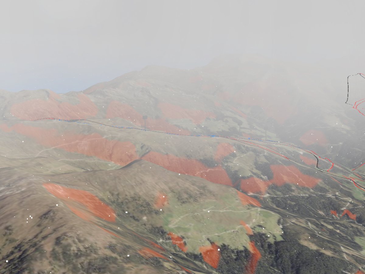 3D terrain render of Zillertal Arena